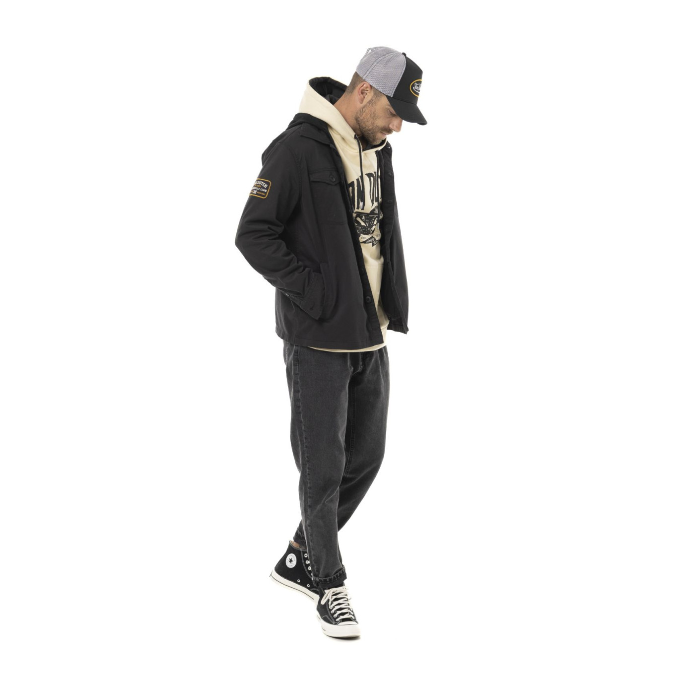 Surchemise homme en twill stretch avec capuche détachable Ritual | Homme - Vondutch
