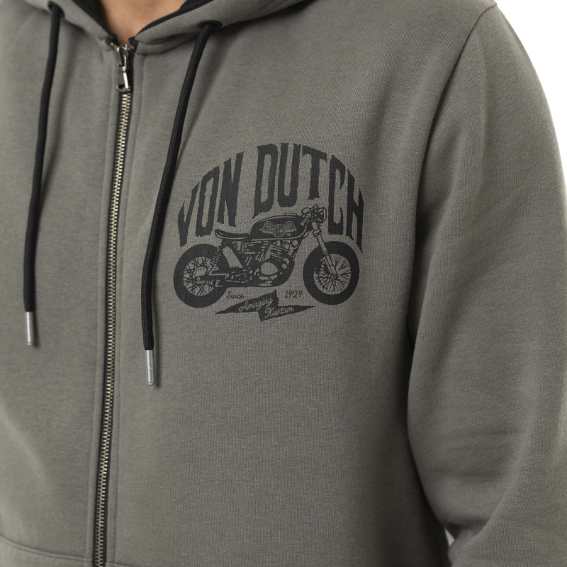 Sweat zippé homme à capuche en molleton | Homme - Vondutch