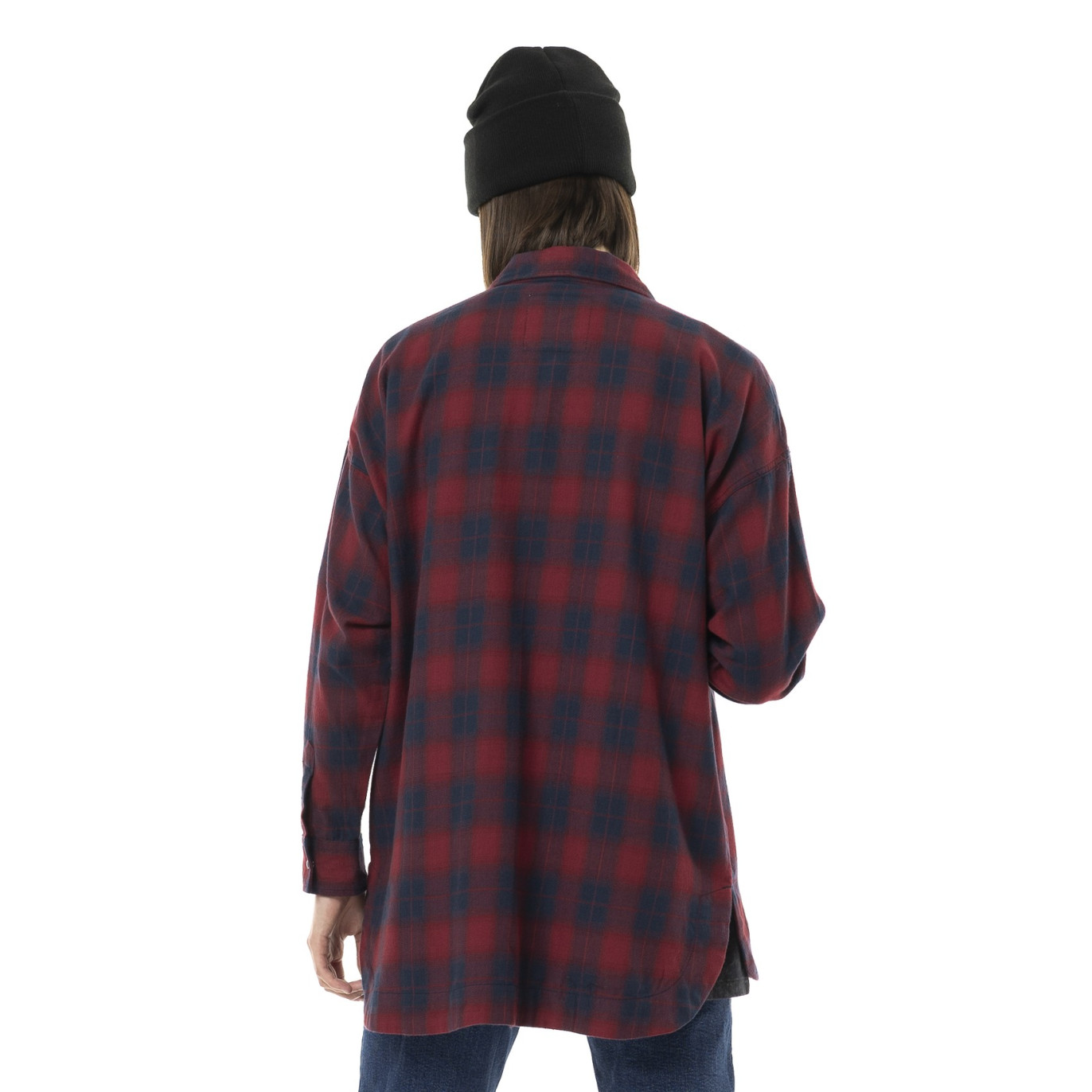 Sur-chemise femme à carreaux avec patchs Red | Femme - Vondutch