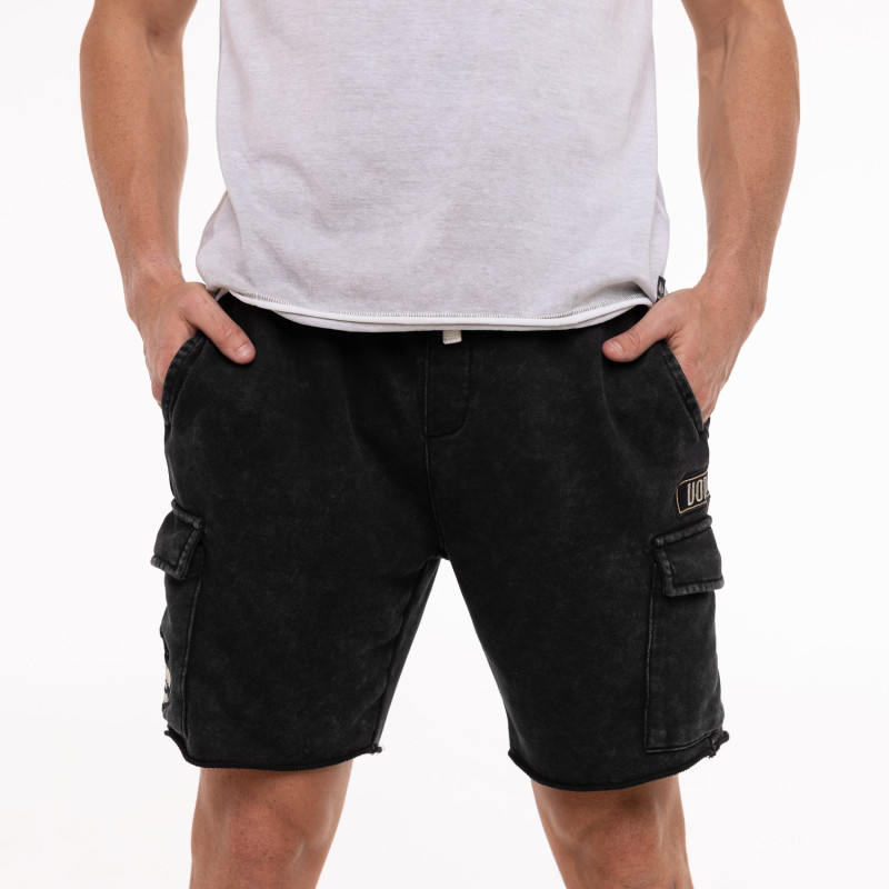 Bermuda cargo homme en french terry acid wash Vlad