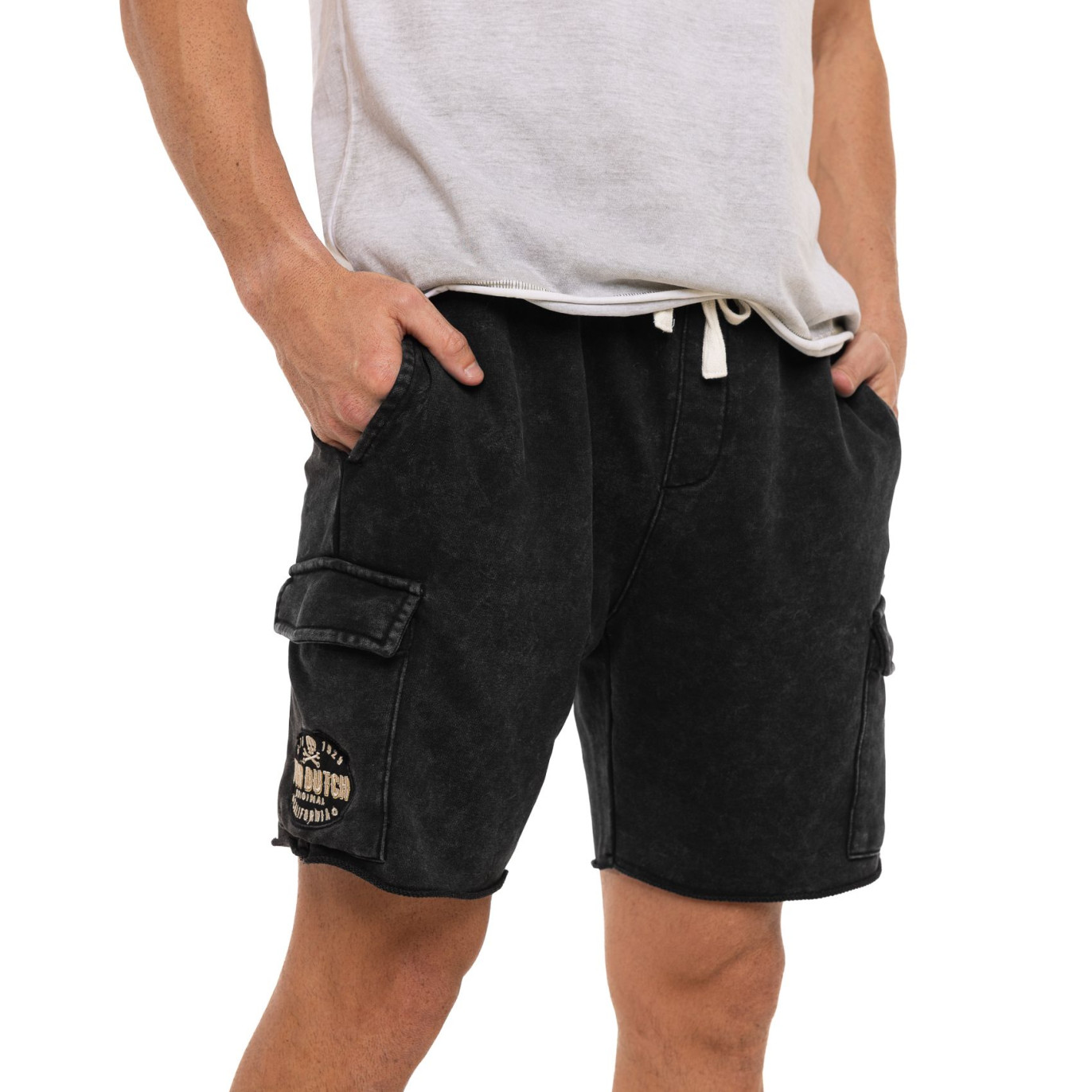 Bermuda cargo homme en french terry acid wash Vlad