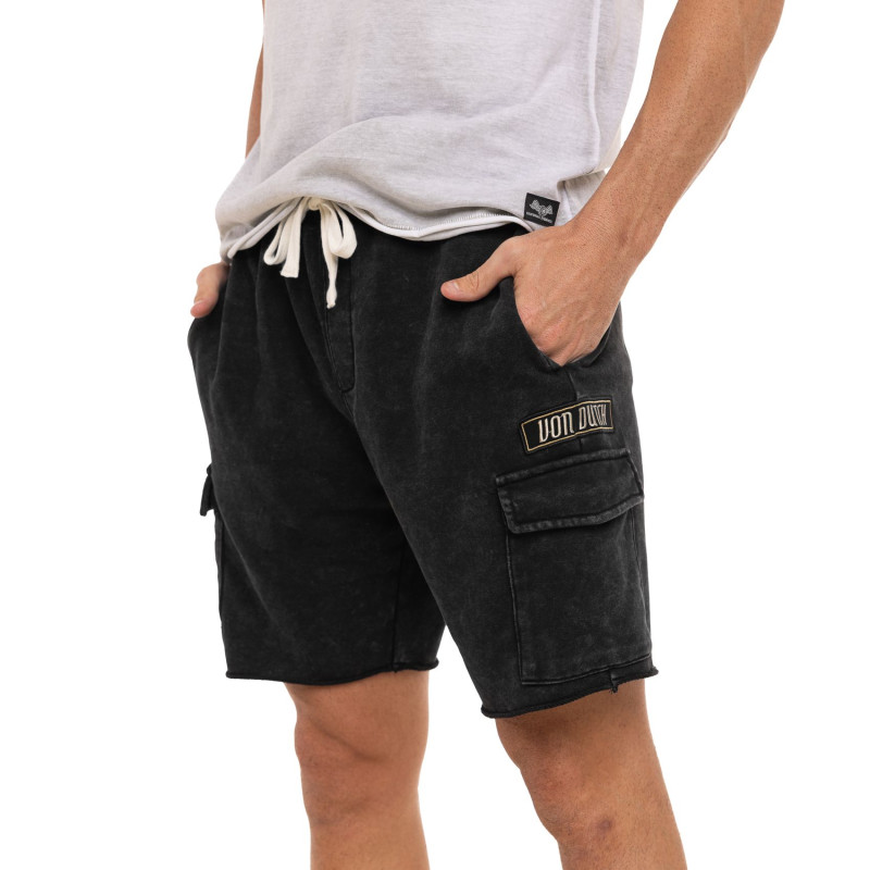 Bermuda cargo homme en french terry acid wash Vlad