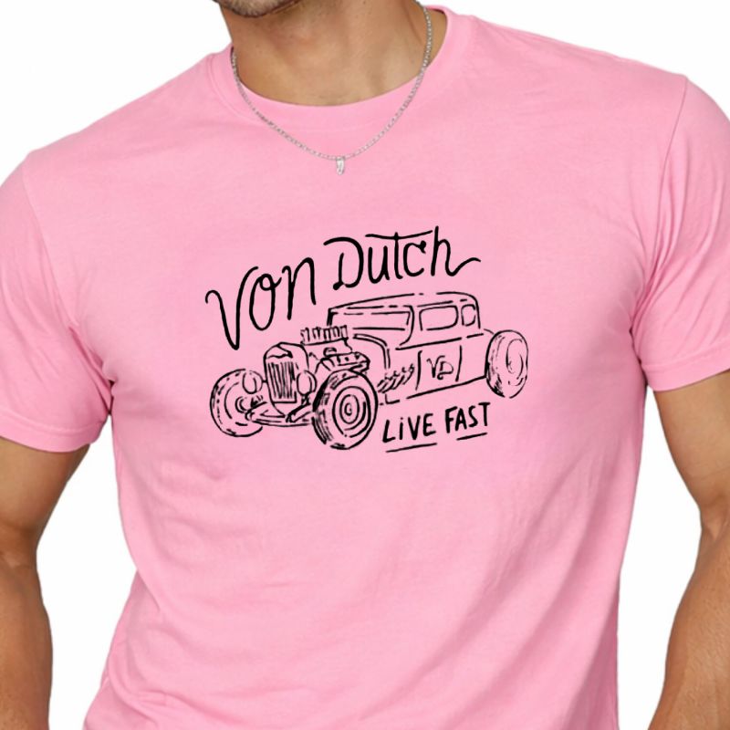 Tee Shirt Rose coupe Régular Col rond LOG | Homme - Vondutch
