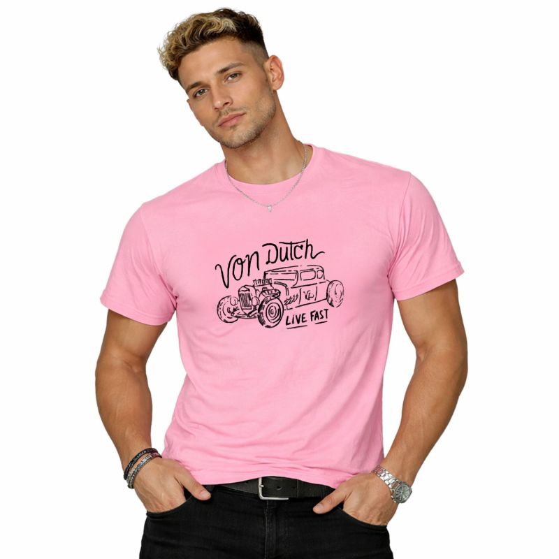 Tee Shirt Rose coupe Régular Col rond LOG | Homme - Vondutch