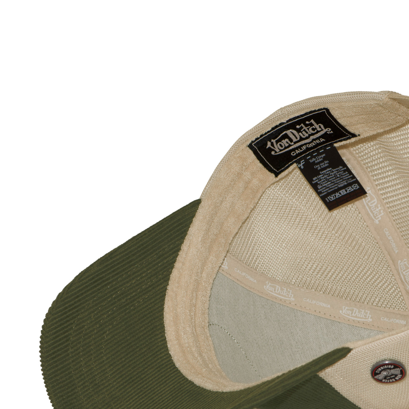 Casquette baseball premium en velours côtelé avec patch B47