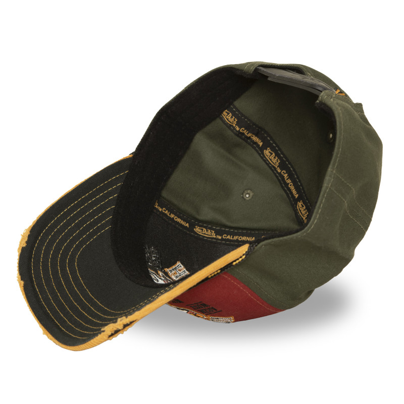Casquette semi curve premium effet usé avec broderie Wilder