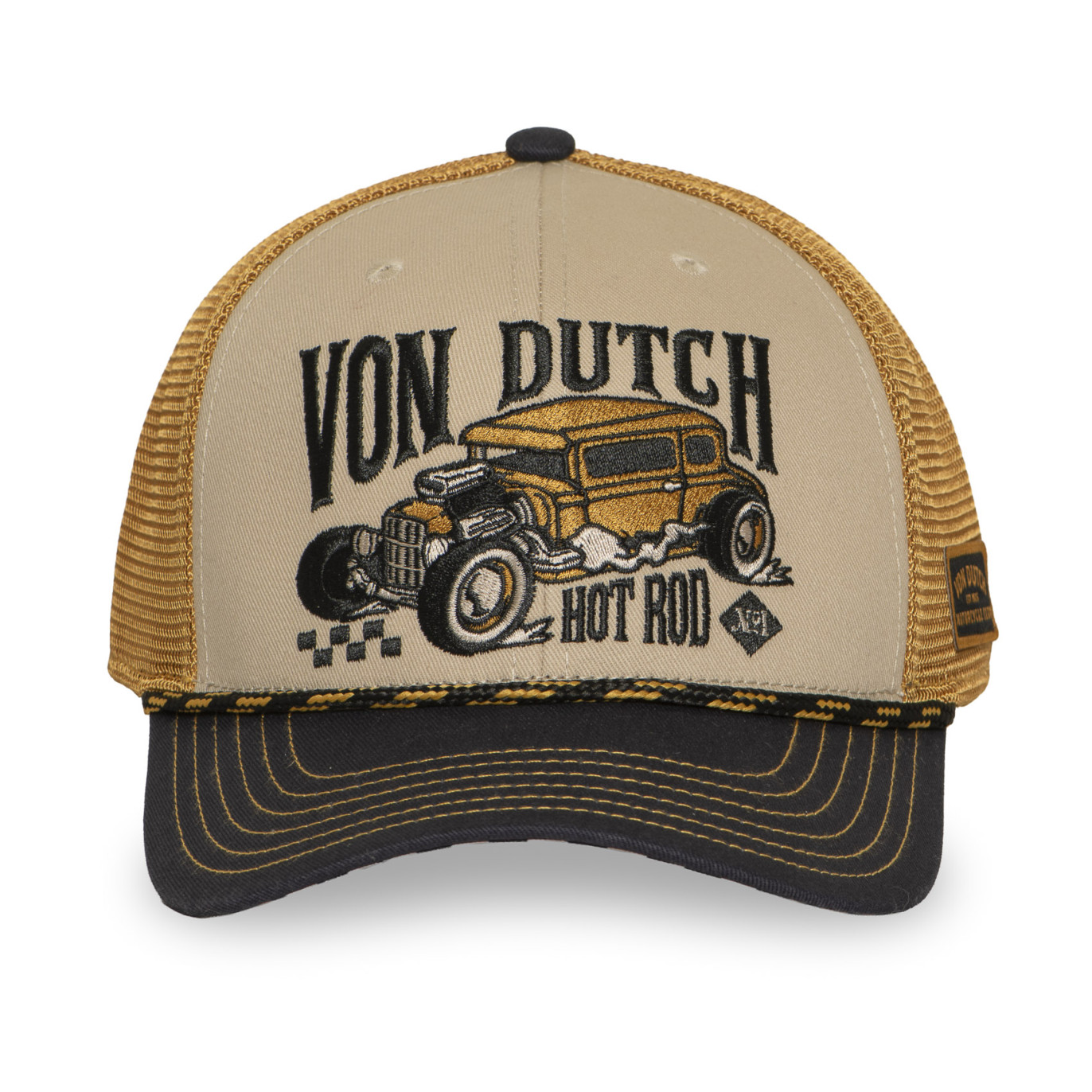 Casquette Vondutch Beige Trucker Snapback S-CURVED | Vondutch