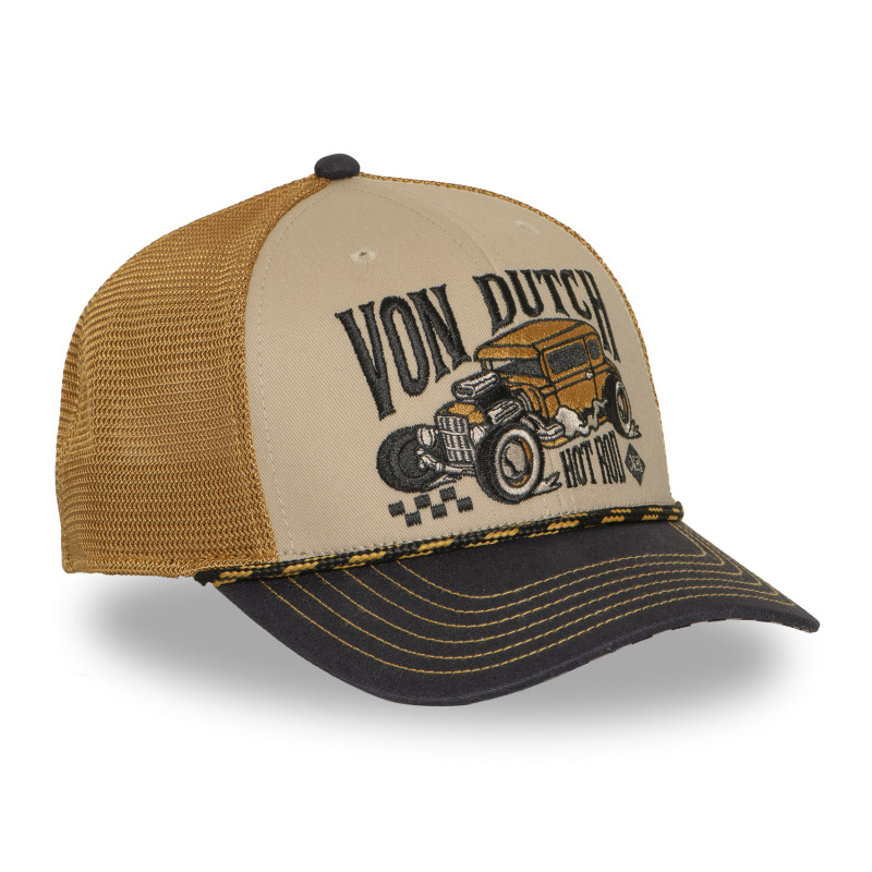 Casquette Vondutch Beige Trucker Snapback S-CURVED | Vondutch