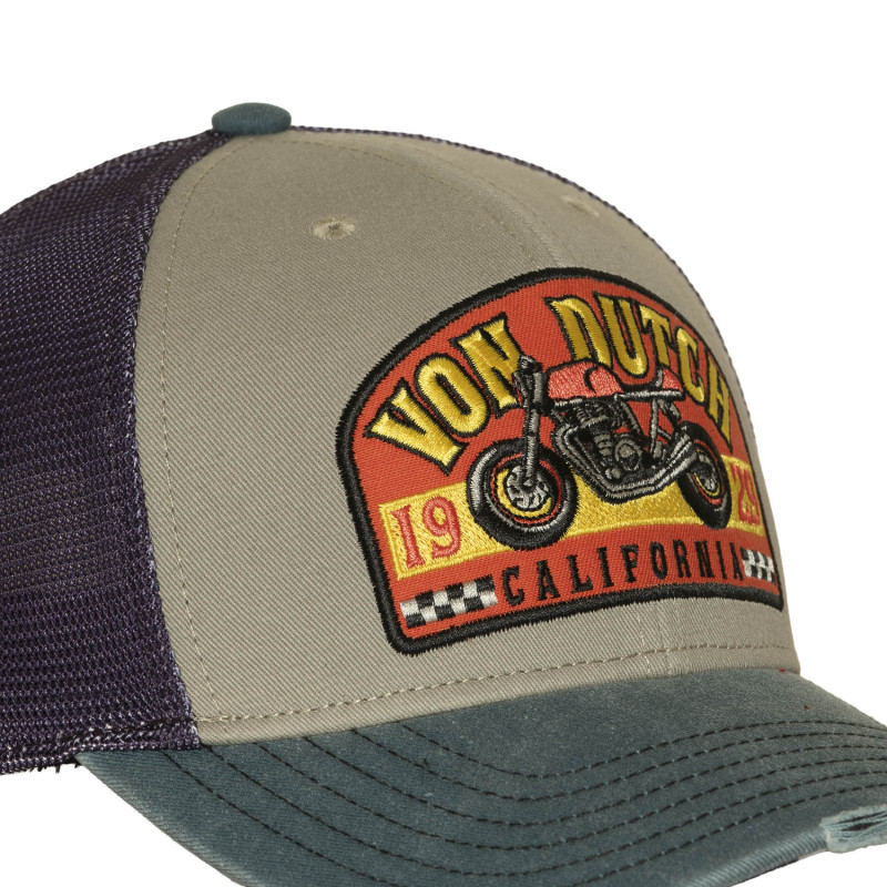 Casquette Vondutch Grise Trucker Snapback effet Usé S-CURVED | Vondutch