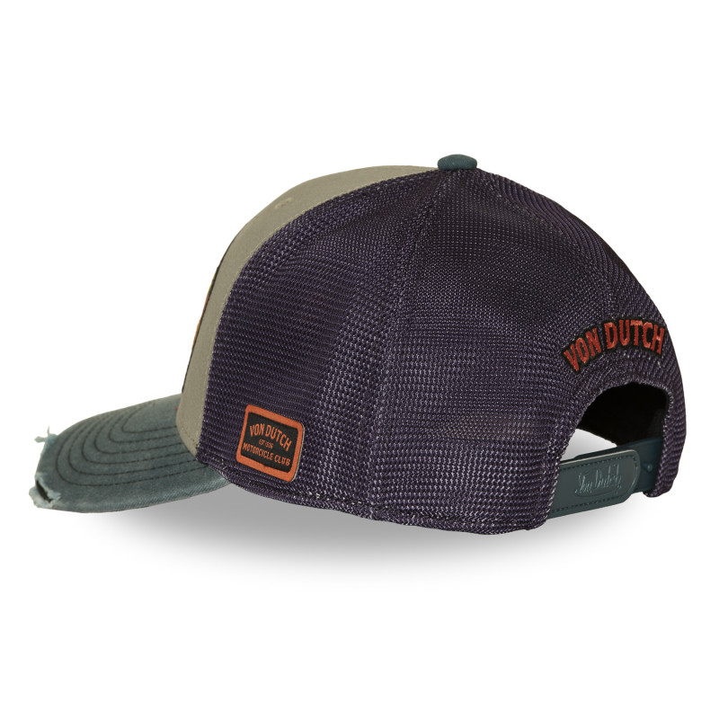 Casquette Vondutch Grise Trucker Snapback effet Usé S-CURVED | Vondutch