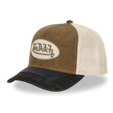 Casquette Vondutch Beige Trucker Snapback en Velours côtelé SHIELD | Vondutch