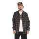 Chemise en Flanelle à carreaux coupe Régular Manches longues Noire JACK | Vondutch