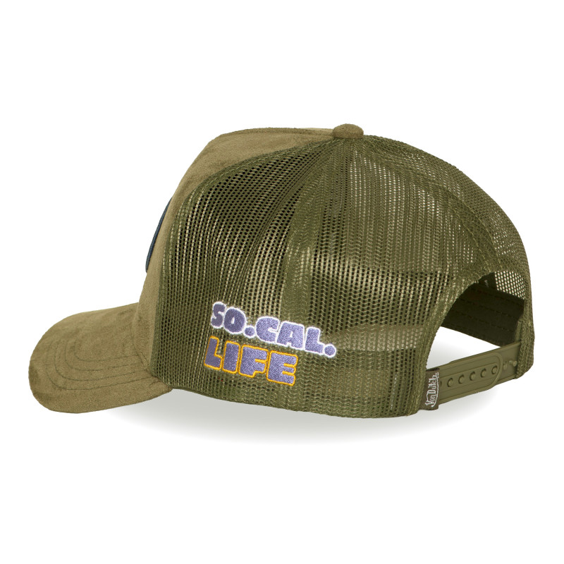 Casquette trucker filet en suédine avec patch Fur Dusty