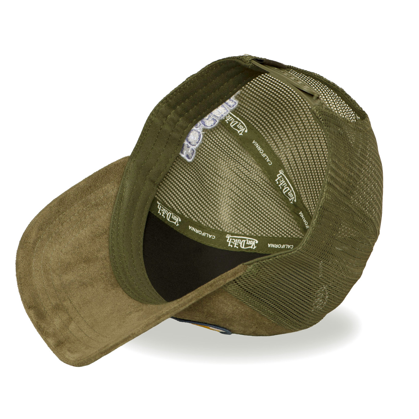 Casquette trucker filet en suédine avec patch Fur Dusty
