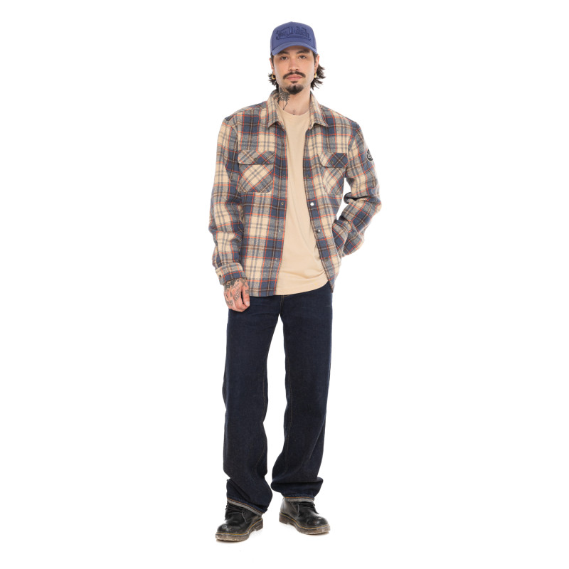 Surchemise homme en flanelle à carreaux avec poches Pepper