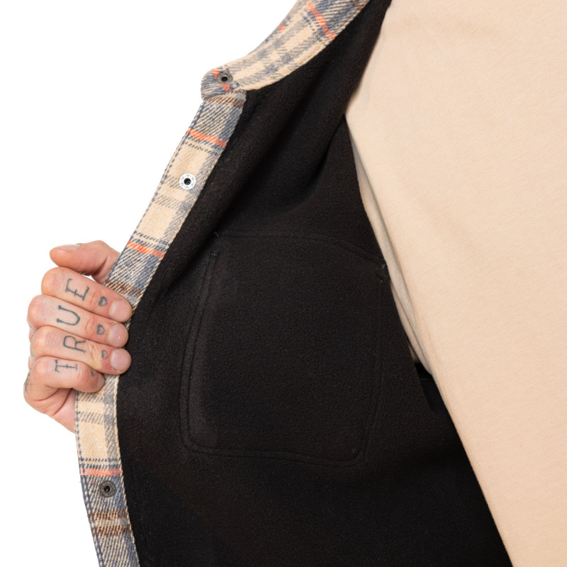 Surchemise homme en flanelle à carreaux avec poches Pepper