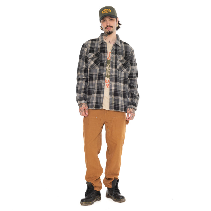 Surchemise homme en flanelle à carreaux avec poches Pepper
