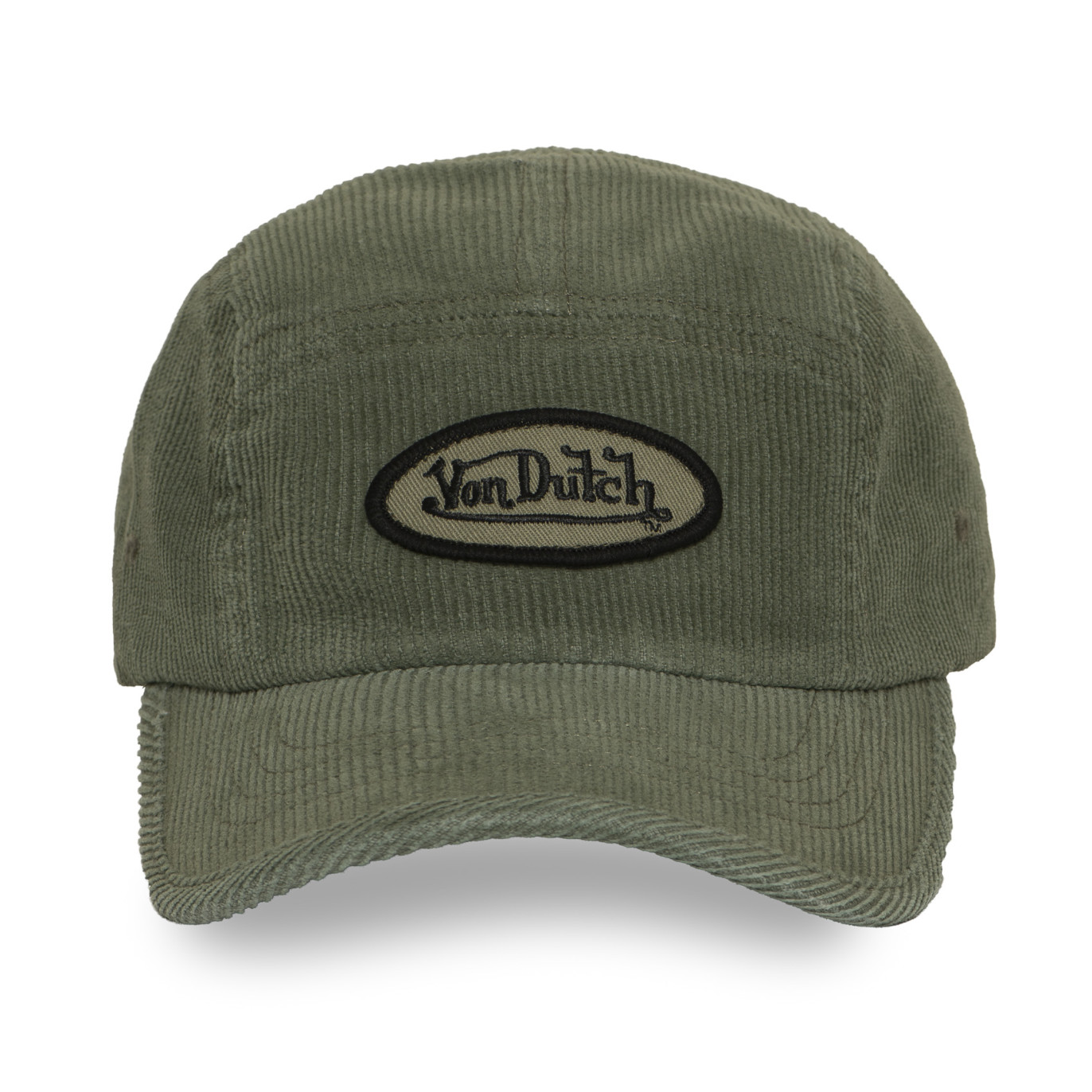 Casquette 5 Panneaux en velours côtelé et écusson Velours