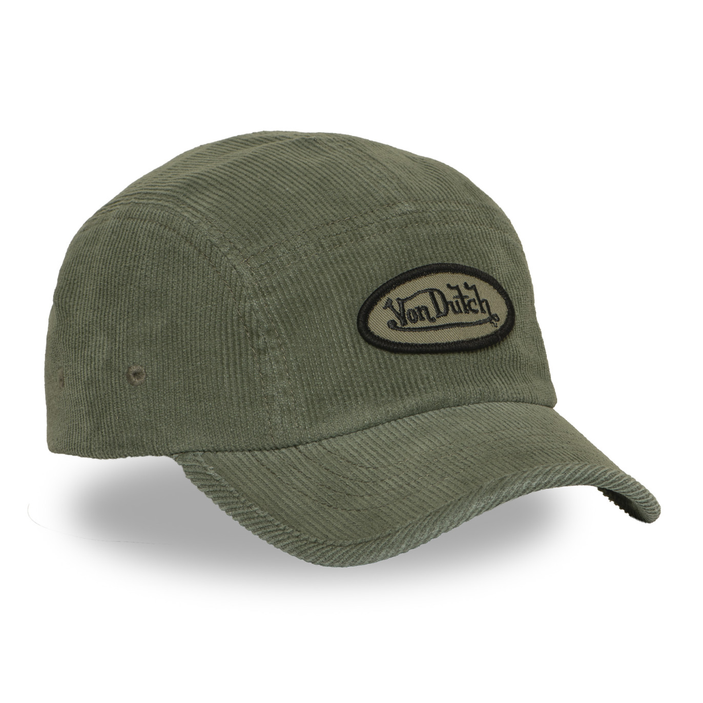 Casquette 5 Panneaux en velours côtelé et écusson Velours