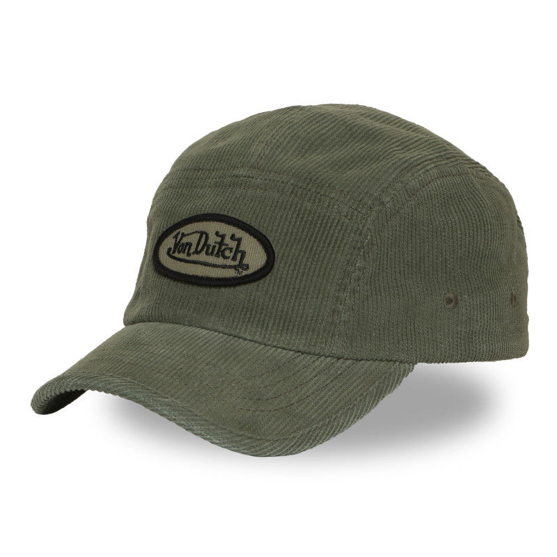 Casquette 5 Panneaux en velours côtelé et écusson Velours