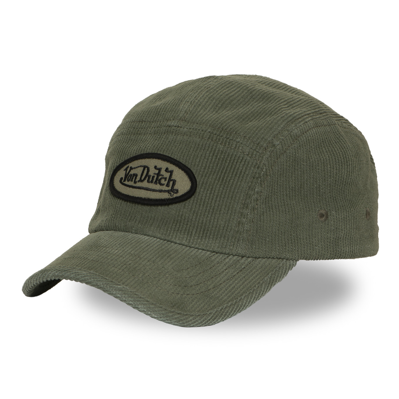 Casquette 5 Panneaux en velours côtelé et écusson Velours