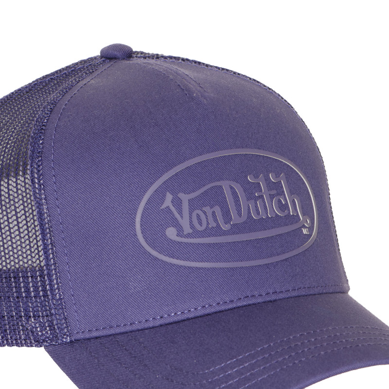 Casquette baseball avec filet et écusson en rubber print modèle Logo