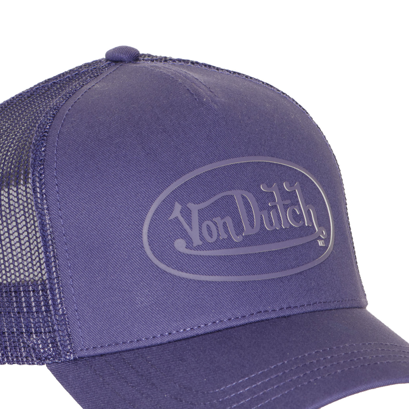 Casquette baseball avec filet et écusson en rubber print modèle Logo