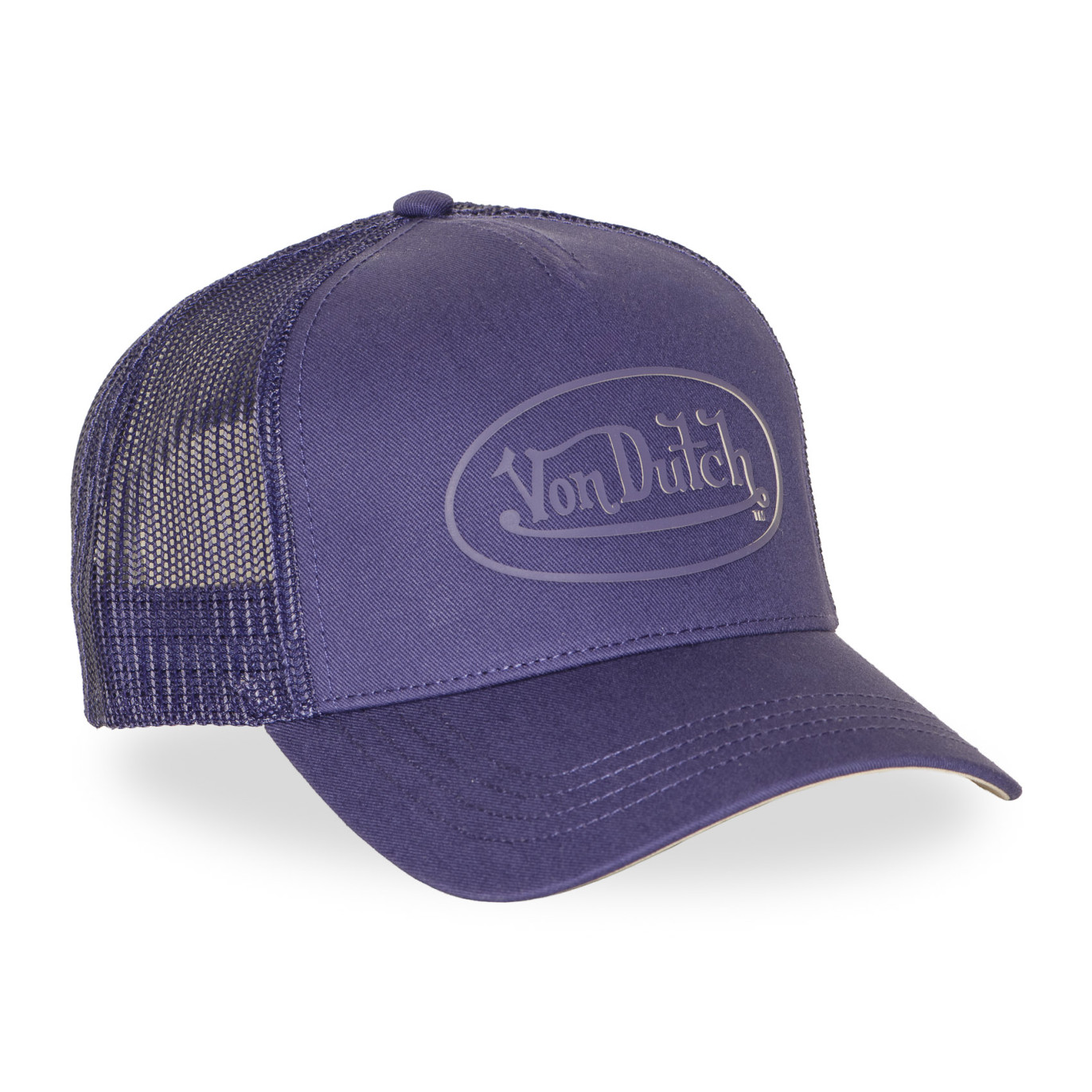 Casquette baseball avec filet et écusson en rubber print modèle Logo