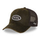 Casquette baseball usée avec filet en coton enduit et écusson Mac