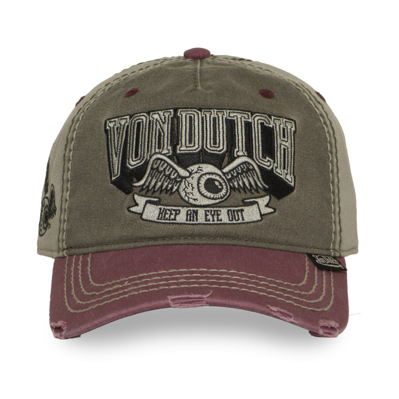 Casquette baseball avec broderie et effet usé Retro Eye
