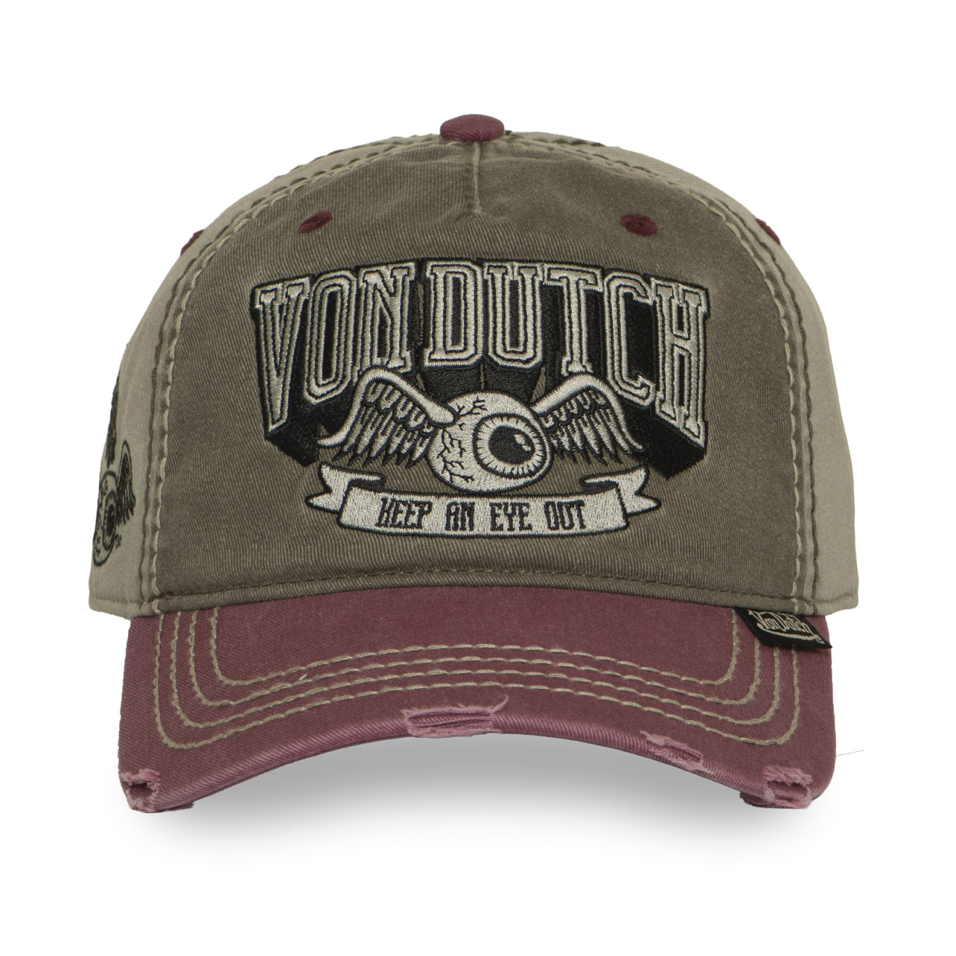 Casquette baseball avec broderie et effet usé Retro Eye