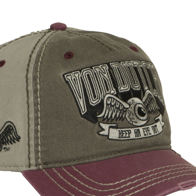 Casquette baseball avec broderie et effet usé Retro Eye