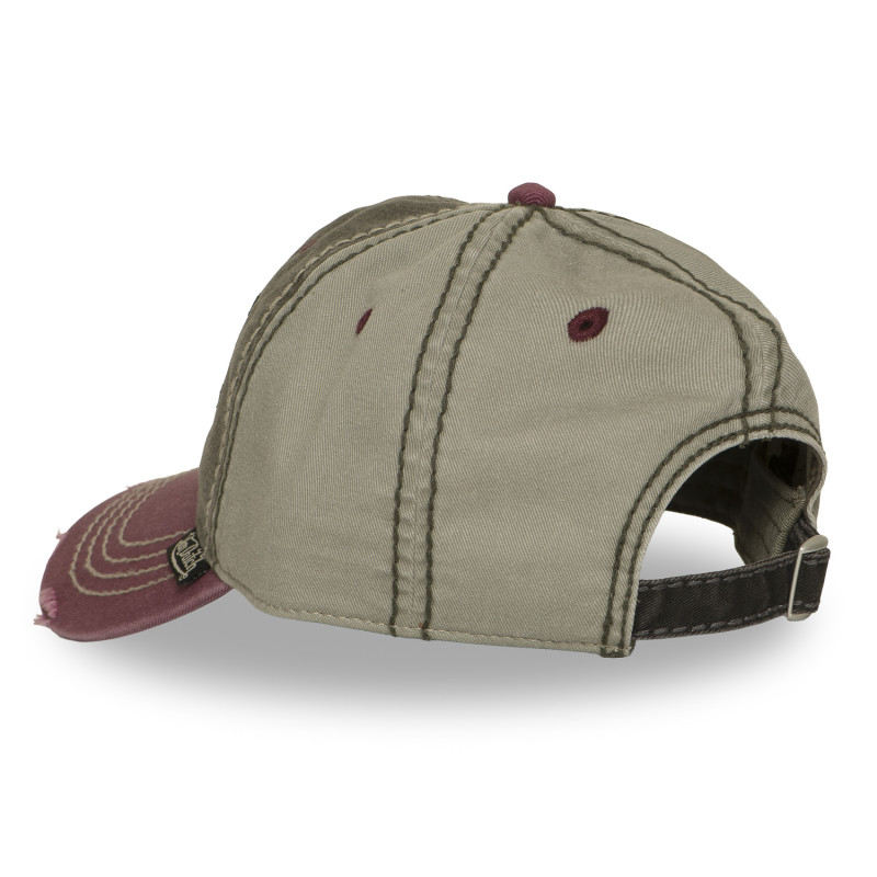 Casquette baseball avec broderie et effet usé Retro Eye