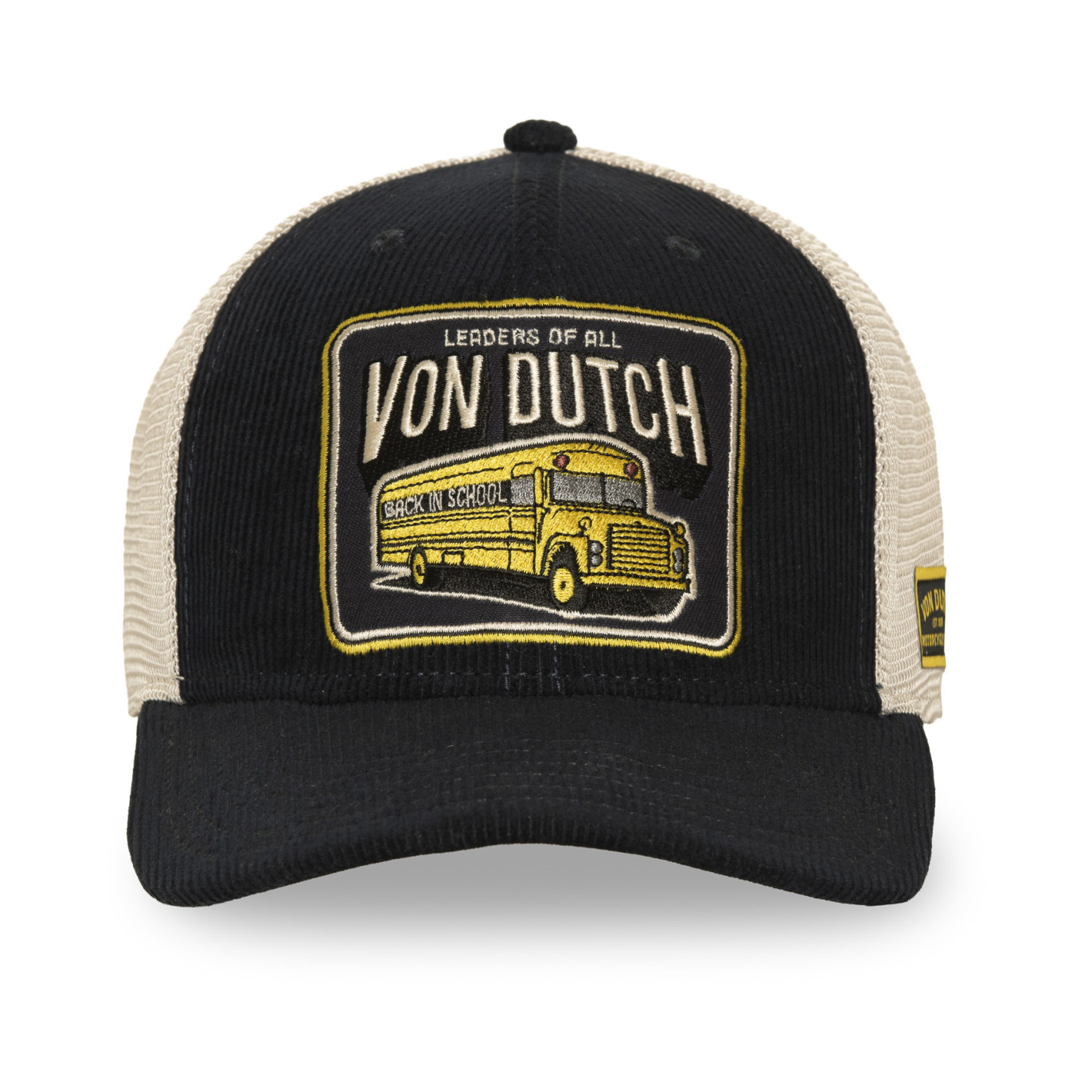 Casquette Vondutch Bleue Trucker Snapback en Velours côtelé S-CURVED | Vondutch