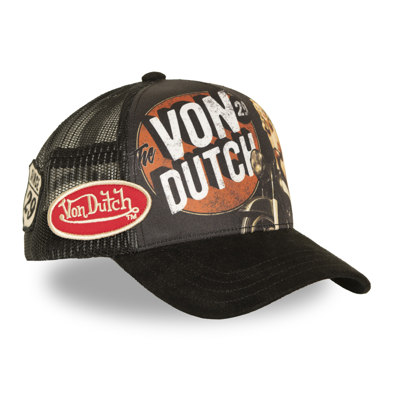Casquette Vondutch Noire Trucker Snapback PINUP | Vondutch | Von Dutch