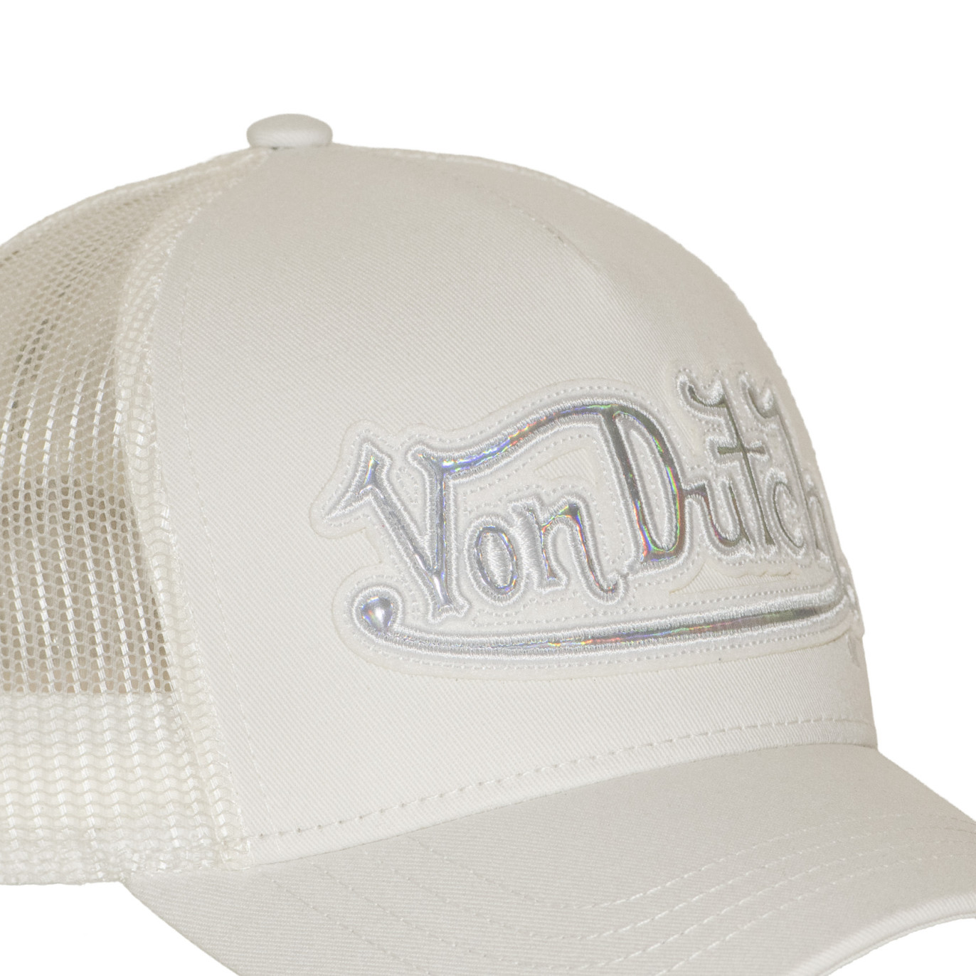 Casquette baseball avec filet et écusson hologramme Rainbow