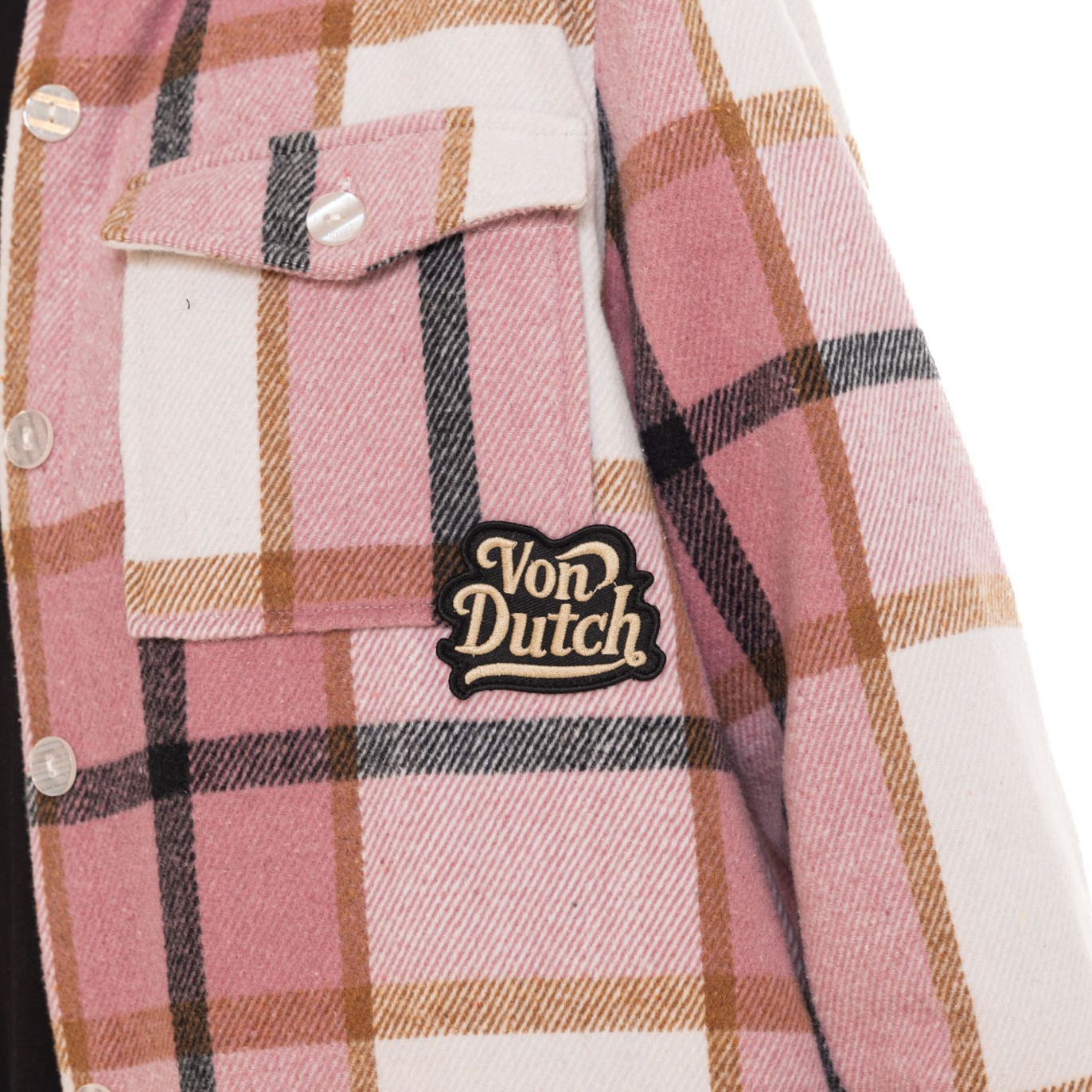 Chemise en Flanelle à carreaux coupe Régular Manches longues Rose LIZA | Vondutch | Von Dutch