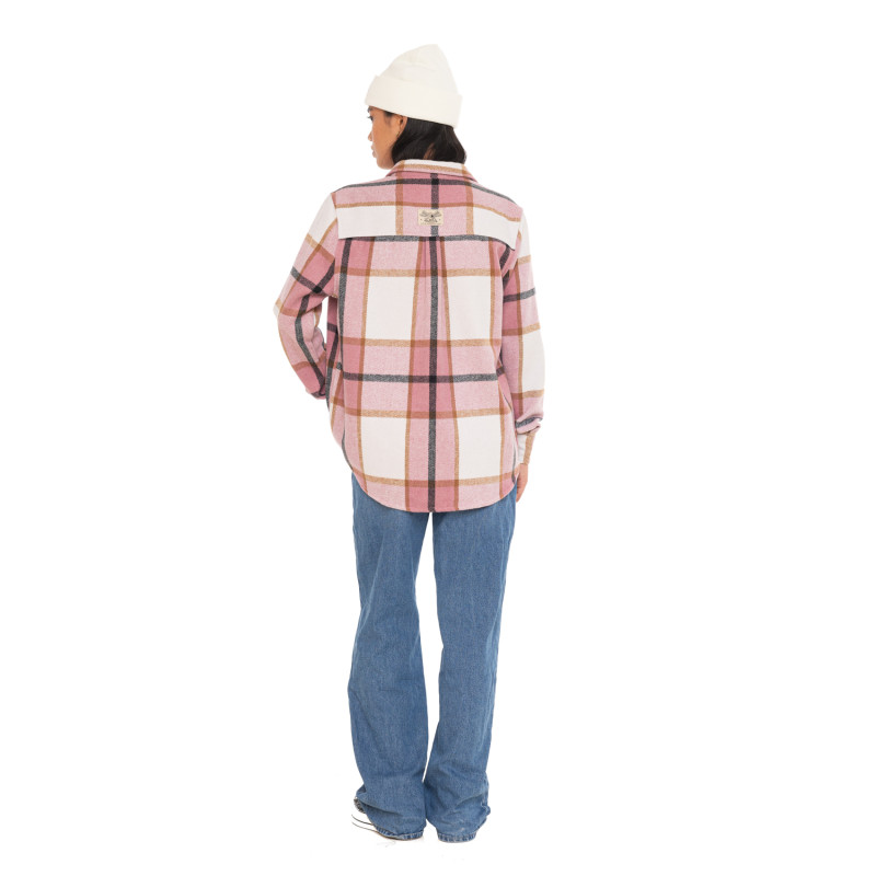 Chemise en Flanelle à carreaux coupe Régular Manches longues Rose LIZA | Vondutch | Von Dutch