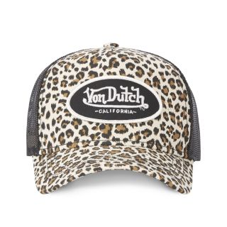 Casquette Vondutch Beige Trucker Snapback LÉOPARD