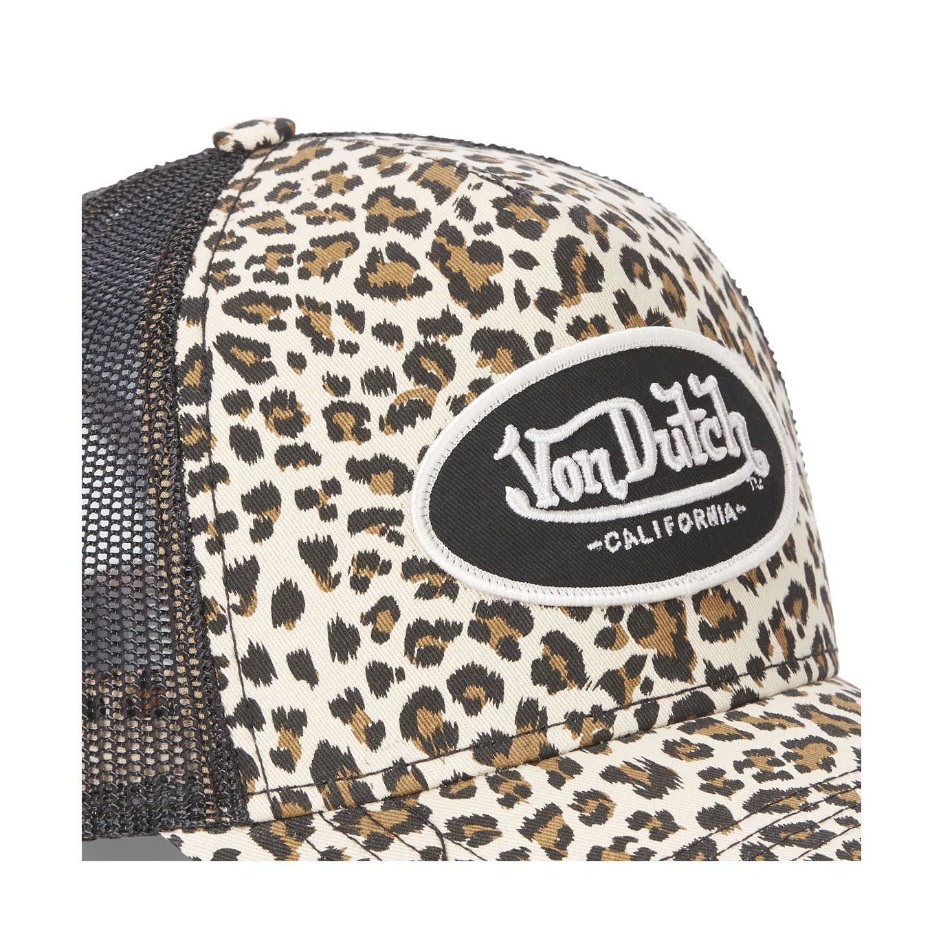 Casquette Vondutch Beige Trucker Snapback LÉOPARD