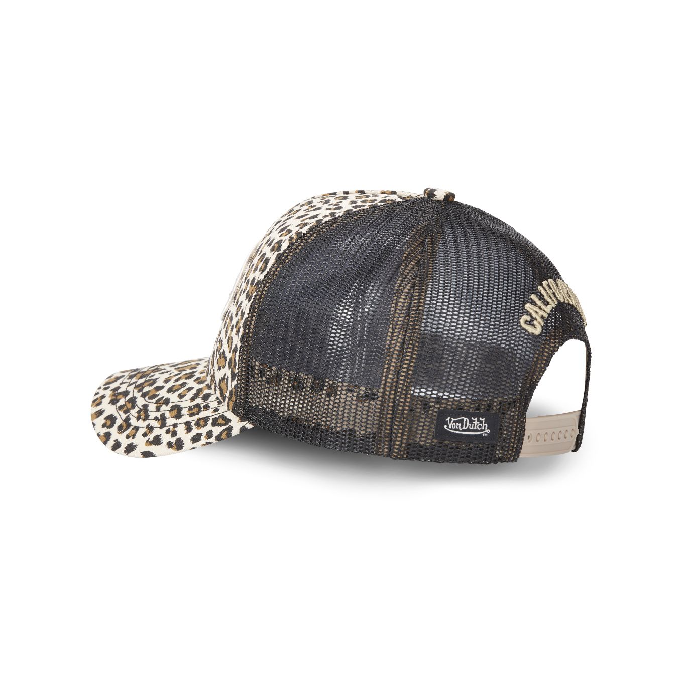 Casquette Vondutch Beige Trucker Snapback LÉOPARD