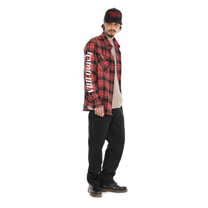 Chemise en Coton à carreaux coupe Régular Manches longues Rouge | homme - Vondutch | Von Dutch