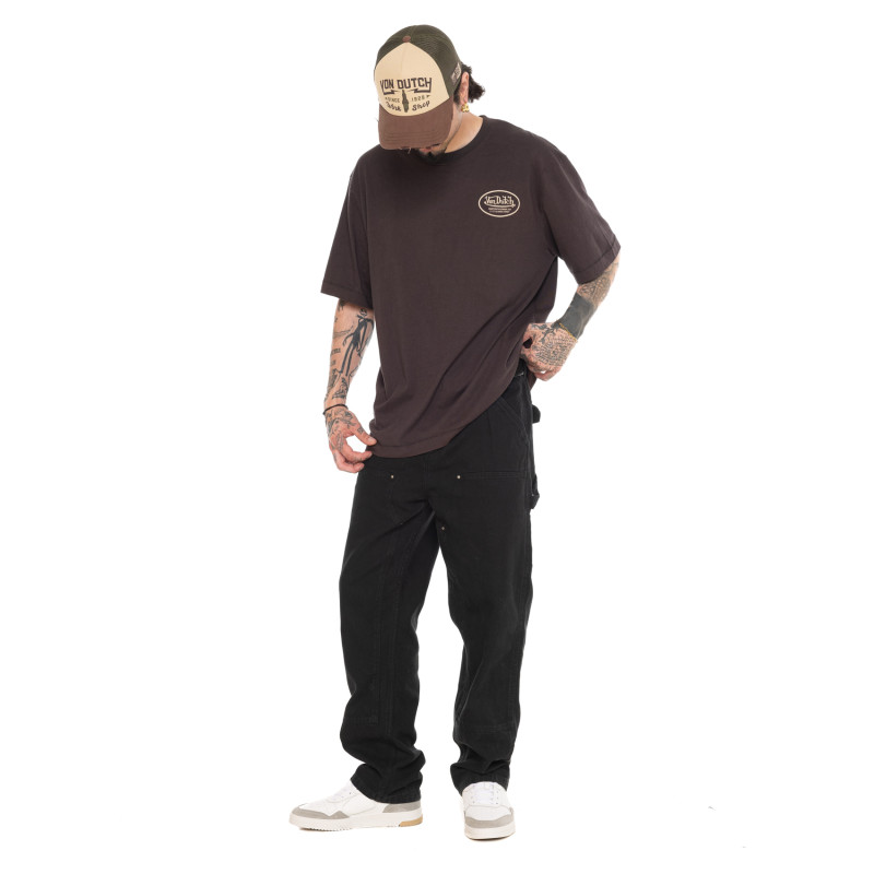 Tee Shirt Marron coupe Oversize Col rond JOSE | Homme - Vondutch | Von Dutch