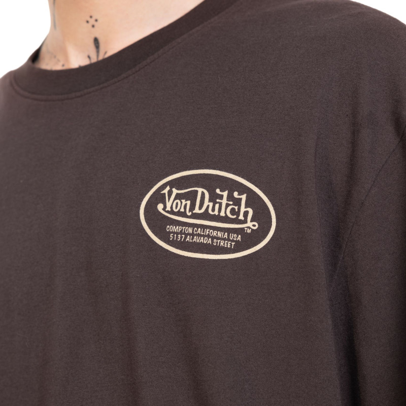 Tee Shirt Marron coupe Oversize Col rond JOSE | Homme - Vondutch