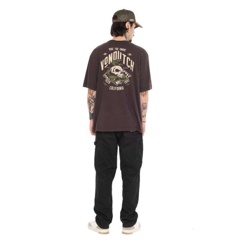 Tee Shirt Marron coupe Oversize Col rond JOSE | Homme - Vondutch | Von Dutch