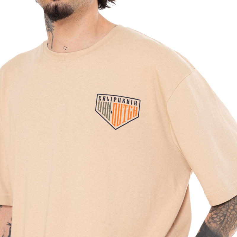T-shirt homme relax en jersey avec print devant et dos Road