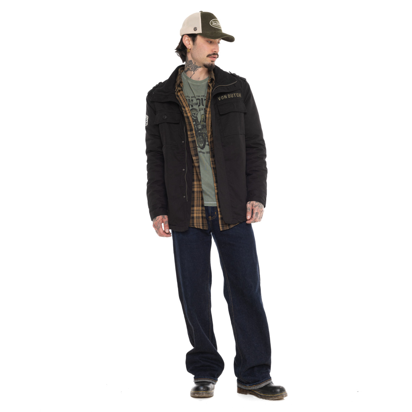 Blouson Mi saison Noire AARON | Homme - Vondutch
