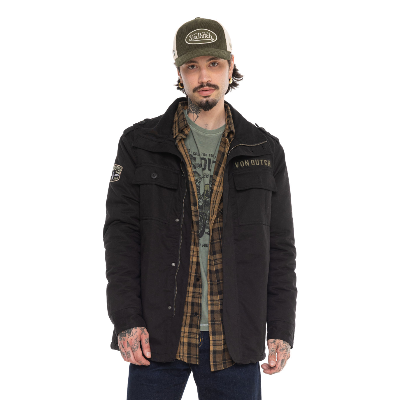 Blouson Mi saison Noire AARON | Homme - Vondutch