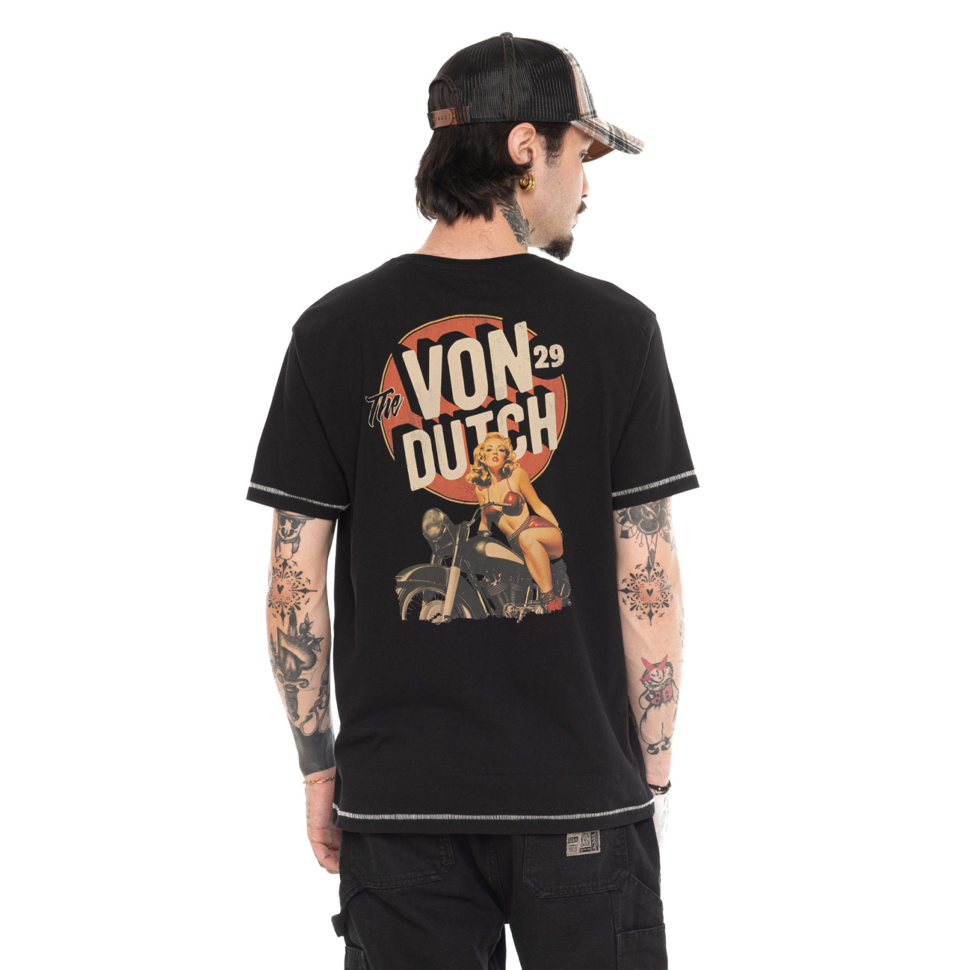 T-shirt homme regular en jersey 160GSM print devant et dos Bitch