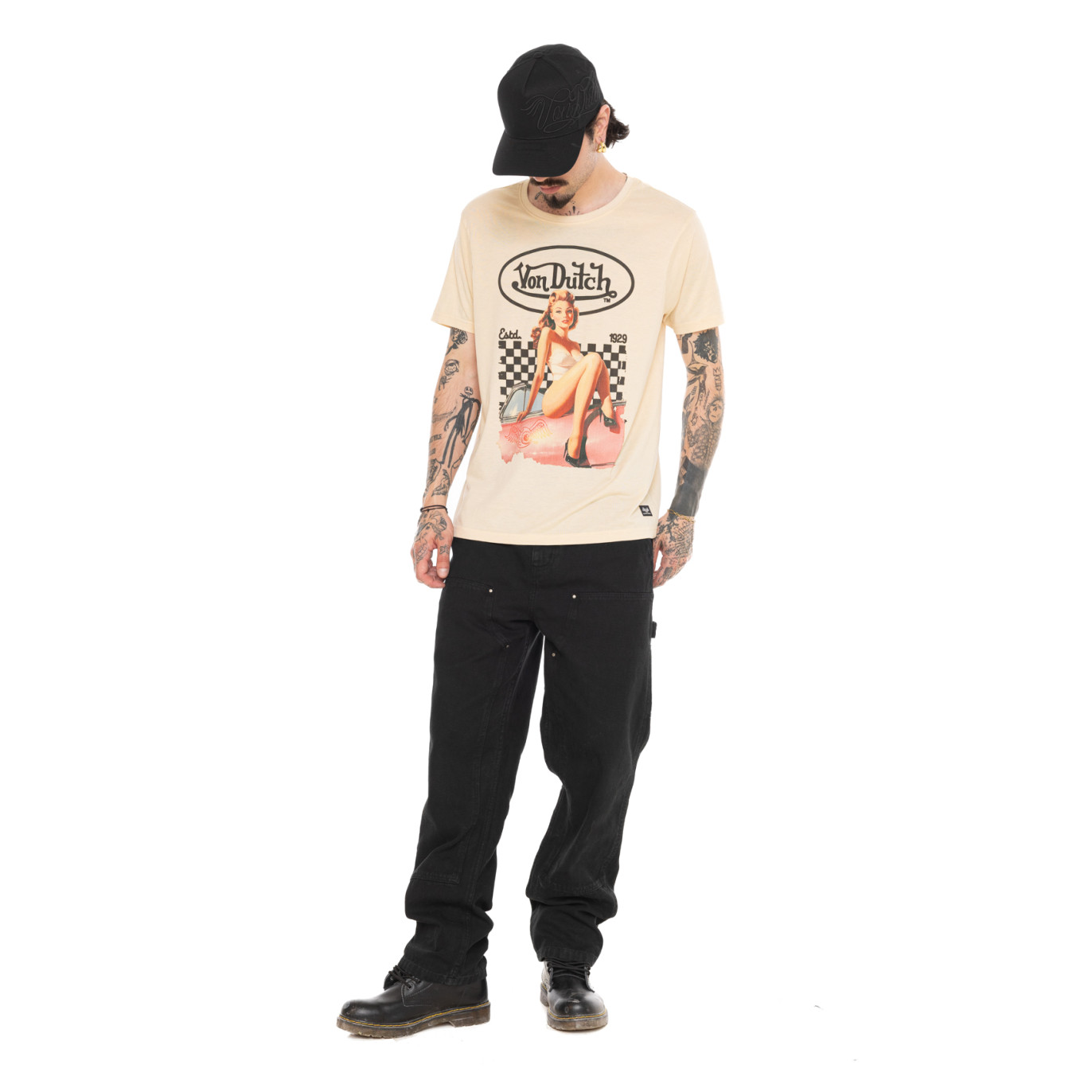 T-shirt homme regular col rond imprimé devant Charm
